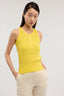 Tank top in cotone crepe con punto 3D 2