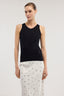 Tank top in cotone crepe con punto 3D 2