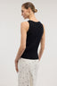 Tank top in cotone crepe con punto 3D 3
