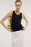 Tank Top aus Crêpe-Baumwolle mit 3D-Punkt