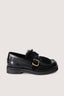 Loafer con inserto in pelo e fibbia 1