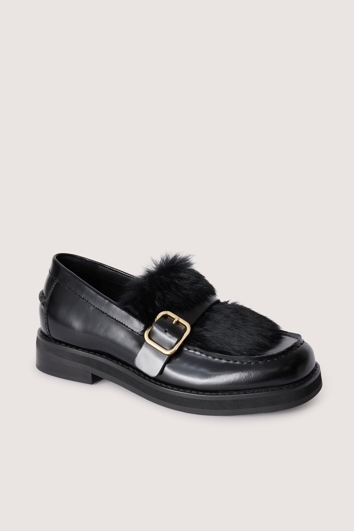 Loafer con inserto in pelo e fibbia 2|1519fada1984f9f74a1c044828c3cd9e70c3396ef9b9731c647fb6cee4e02766