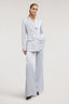 Pantalone flare in twill di viscosa 4