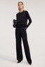 Pantalone palazzo in cady con cintura 1