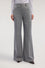 Checked flannel flare trousers
