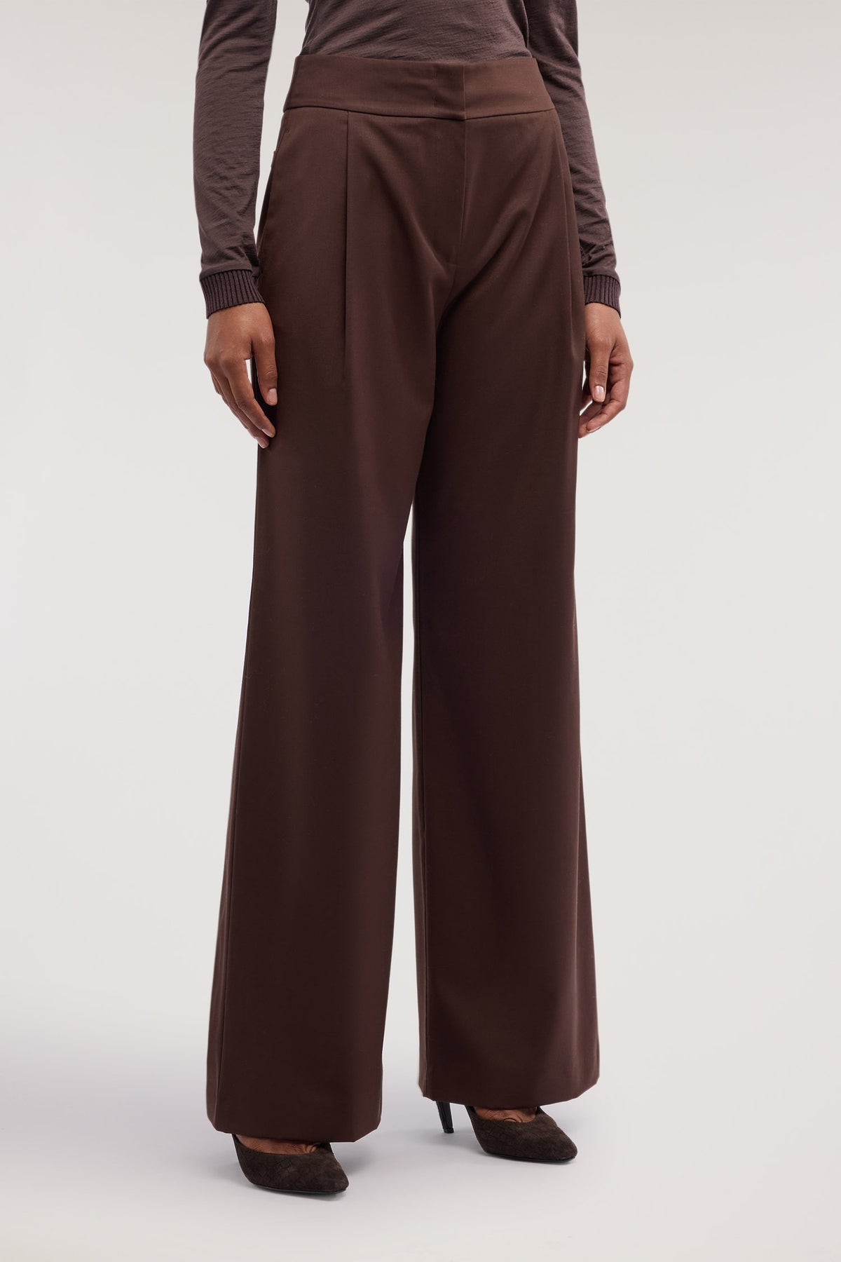 Pantalone palazzo in misto lana 2|d2968189c7918d638198c21da2e32390117030b0f4c010821c2fc0d93c7ba0fc