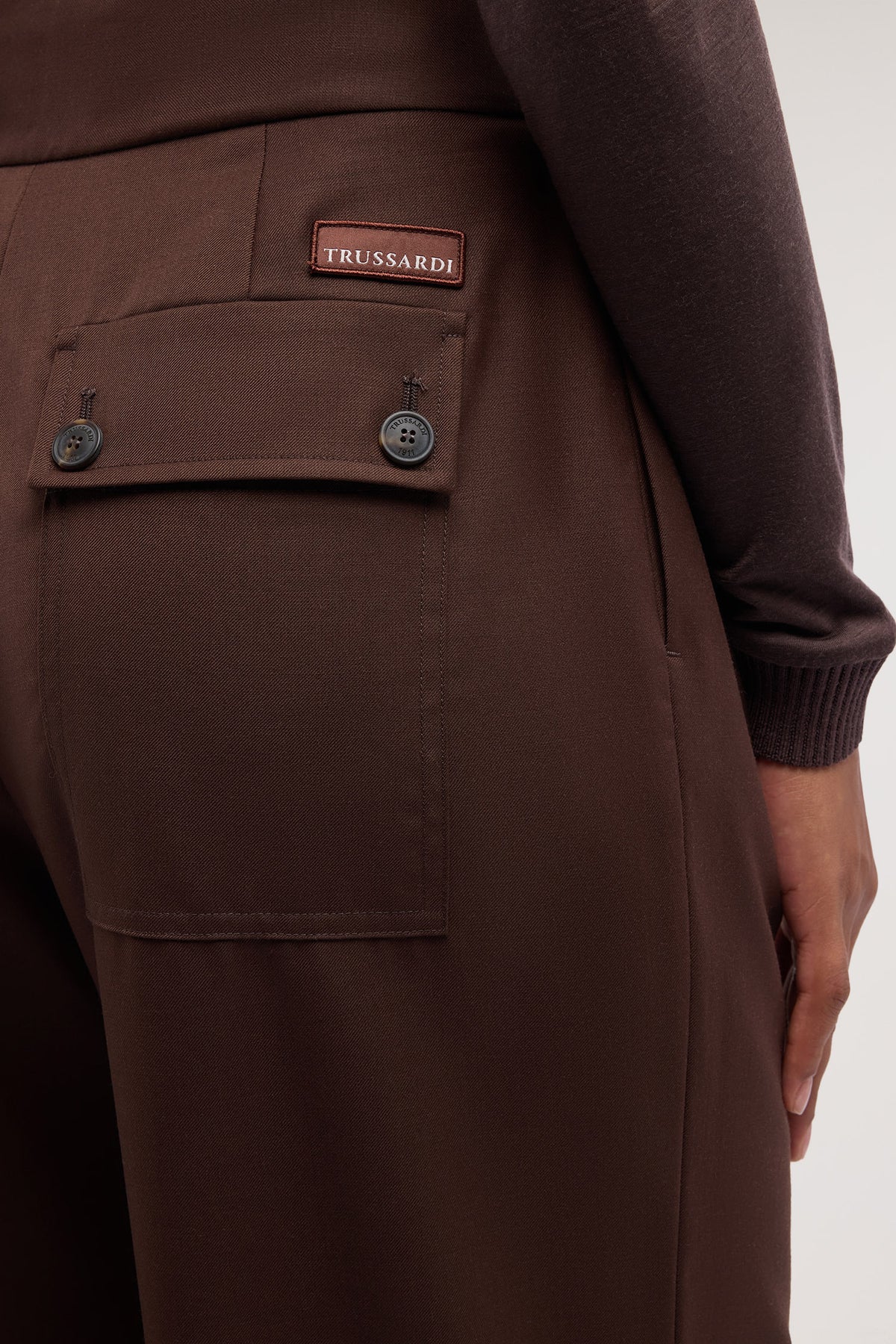 Pantalone palazzo in misto lana 4|0794c973c3ea4078894afff1e0bd0d94b2bf9b2b27d056bb7653b1dcbeecc3bb