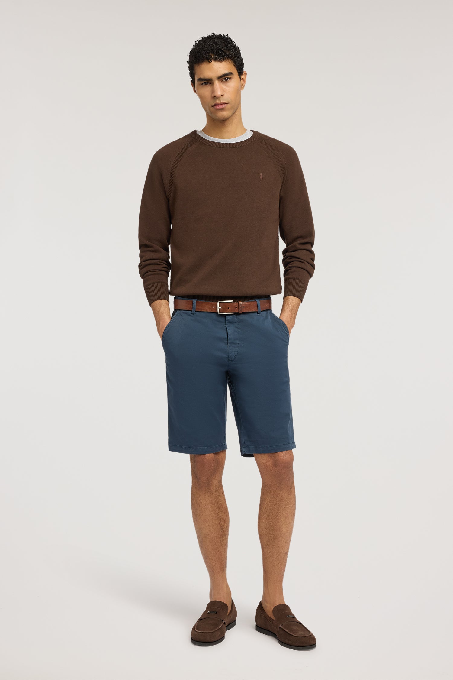 Bermuda Aviator slim fit in gabardina 4|55202dc1de729d78755e74ee4f9ffca6edaed624bf5f6b617b083912accf1def