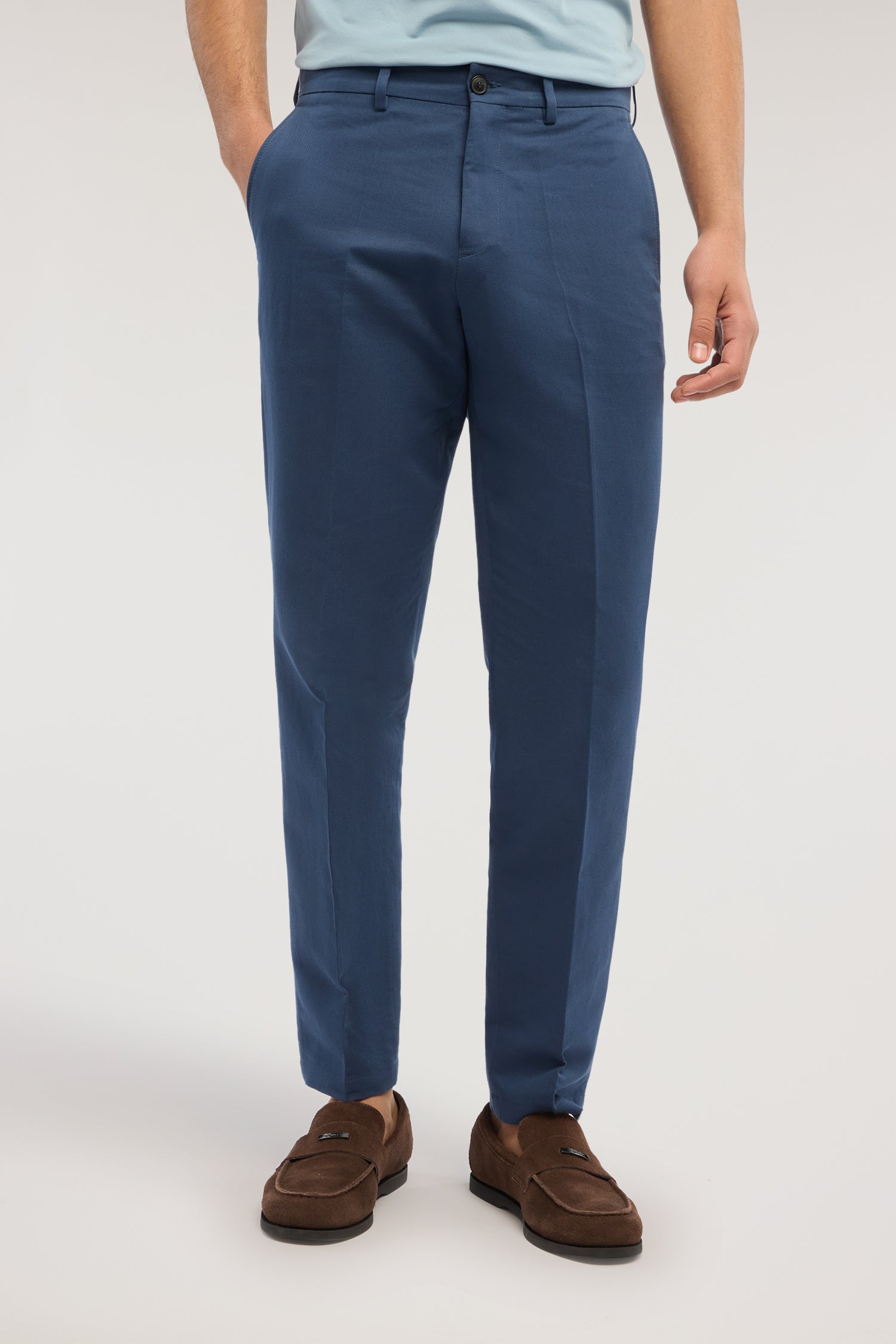Pantaloni relaxed fit in misto lino 1|15bbb79690e451867b9a078afae3dec63161ebd7f5057f4e872eb1b079647d07