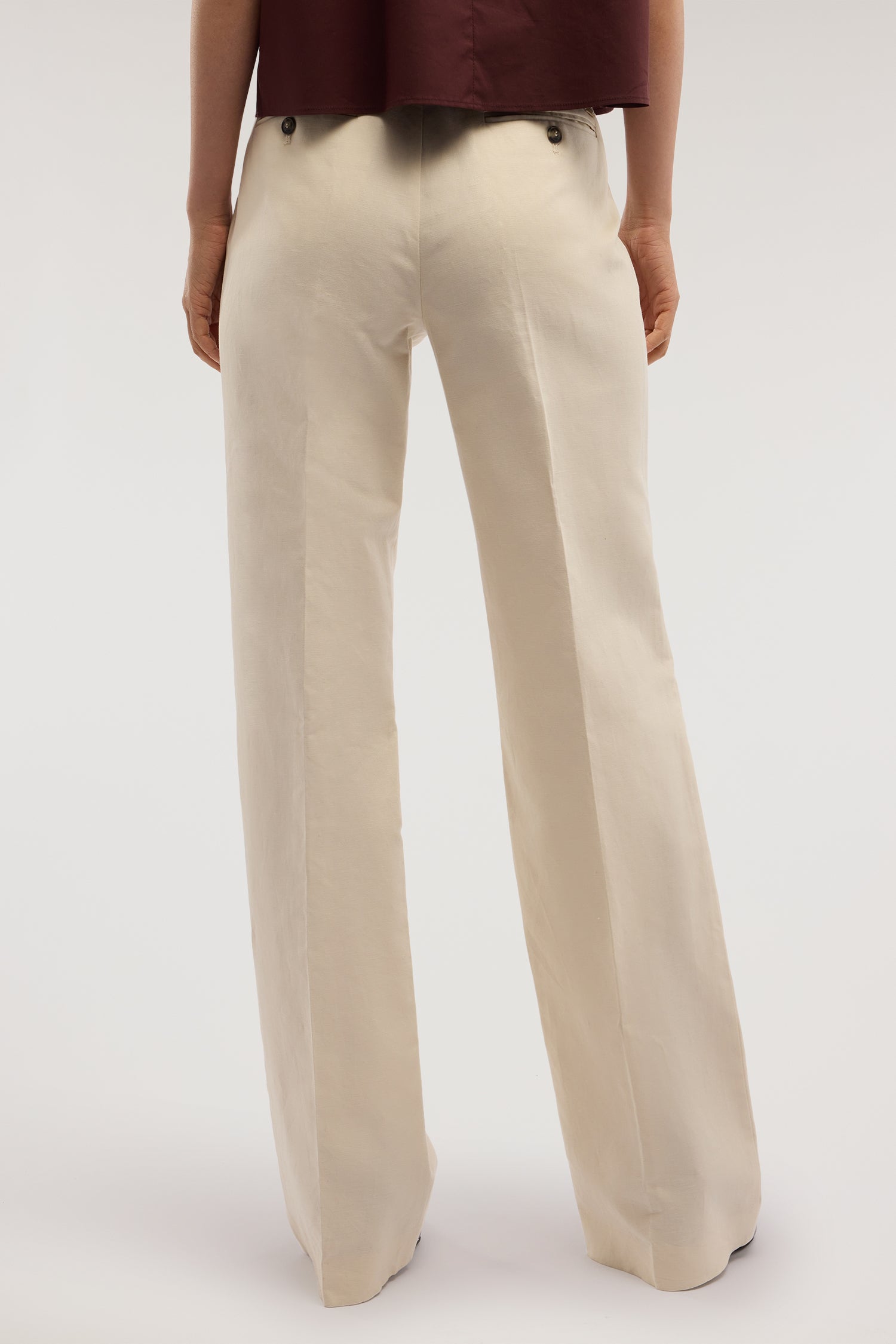 Pantaloni palazzo in cotone e lino 2|dd8e035d29aacac001f11f942fbd5af8f22aaa38c171b5f5f2f2ba5d0810f96a