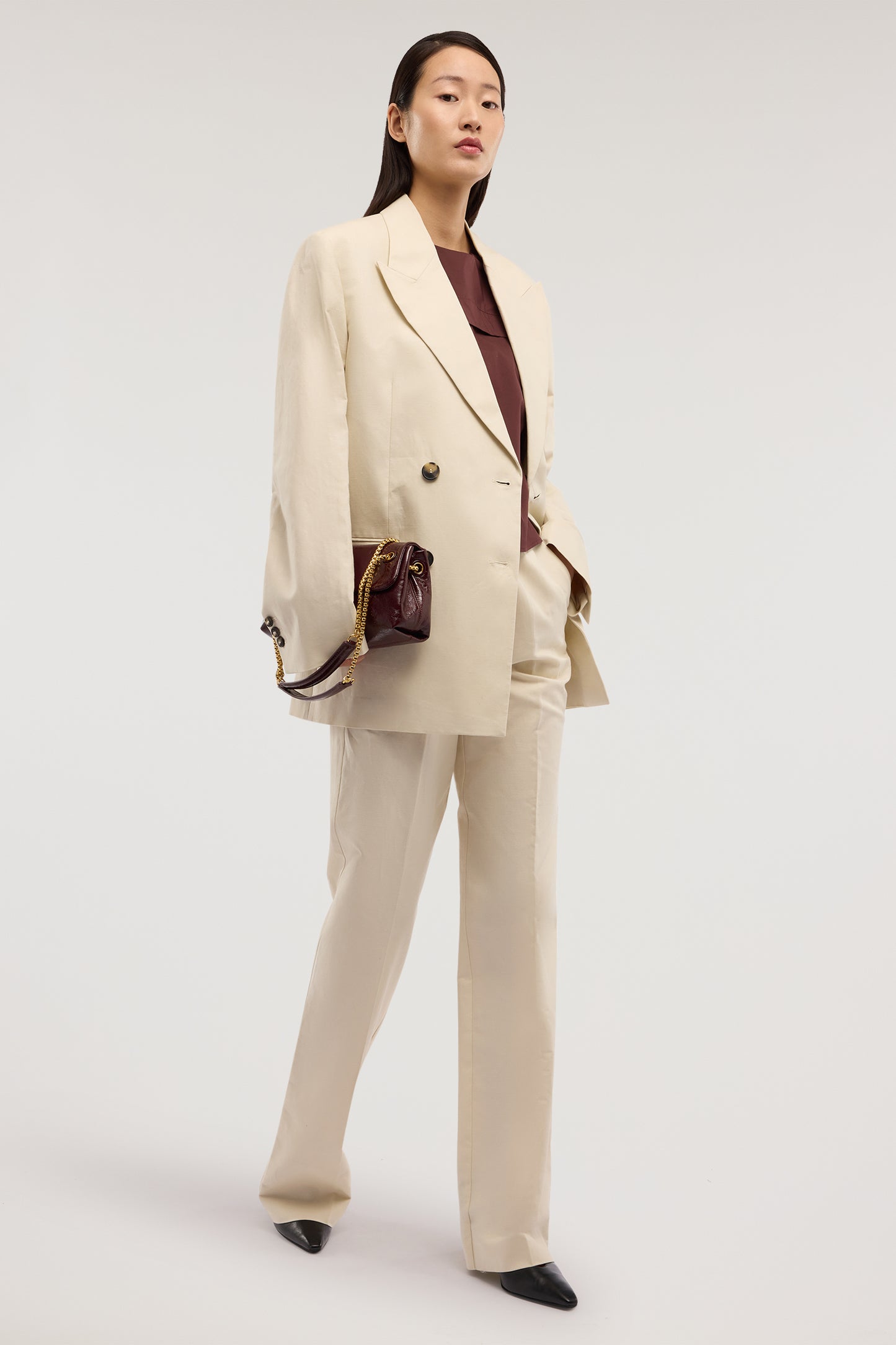 Pantaloni palazzo in cotone e lino 4|0612f0fae53eb1b000c2a72d98d309f609b95630774f6373bca87d74966e1f84