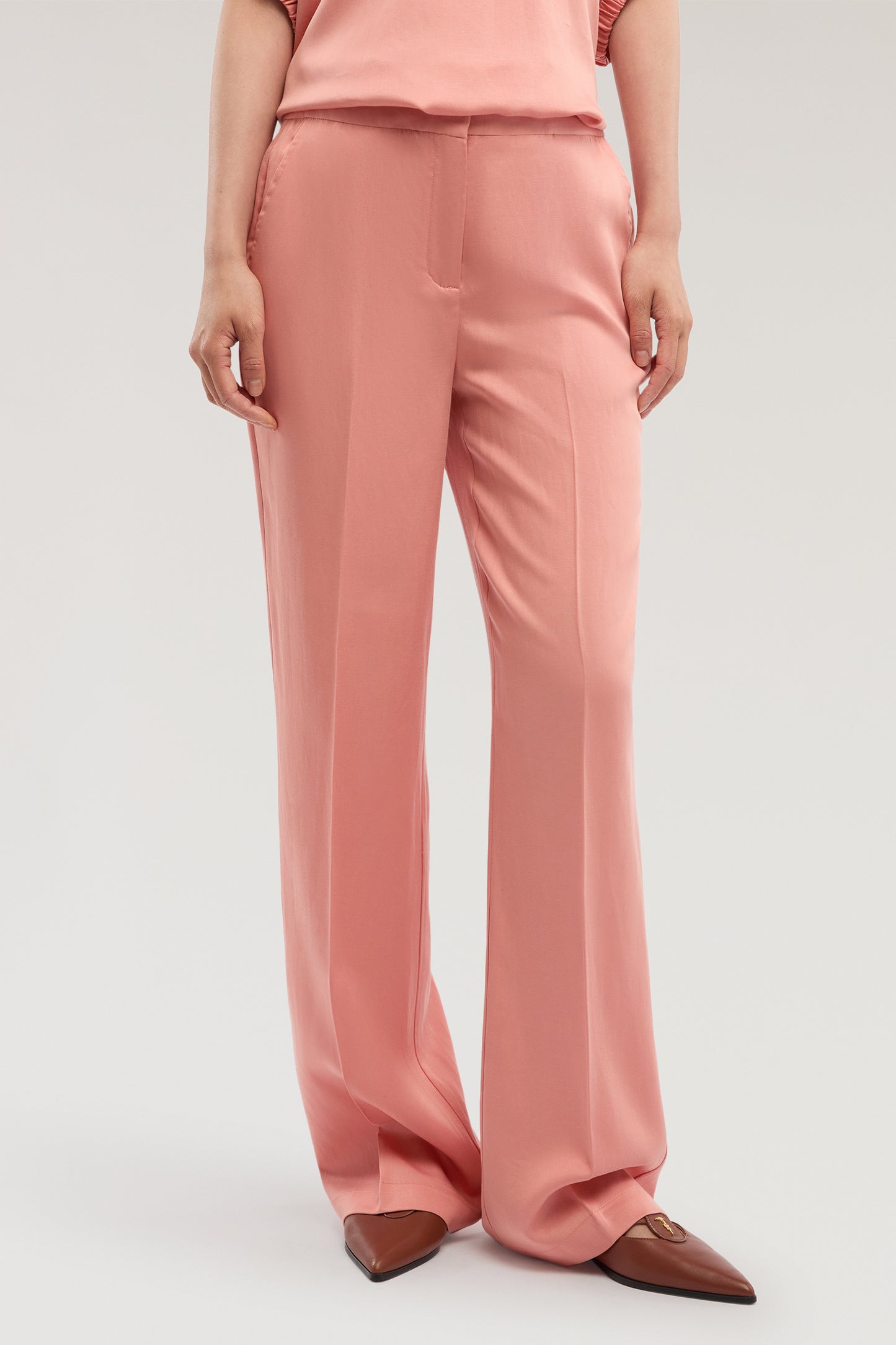 Pantaloni palazzo in lyocell e lino 2|b494e6a7816f3efc88d3b46687a60d29ad82ecddb5e66fe59a76f6549fb9323f