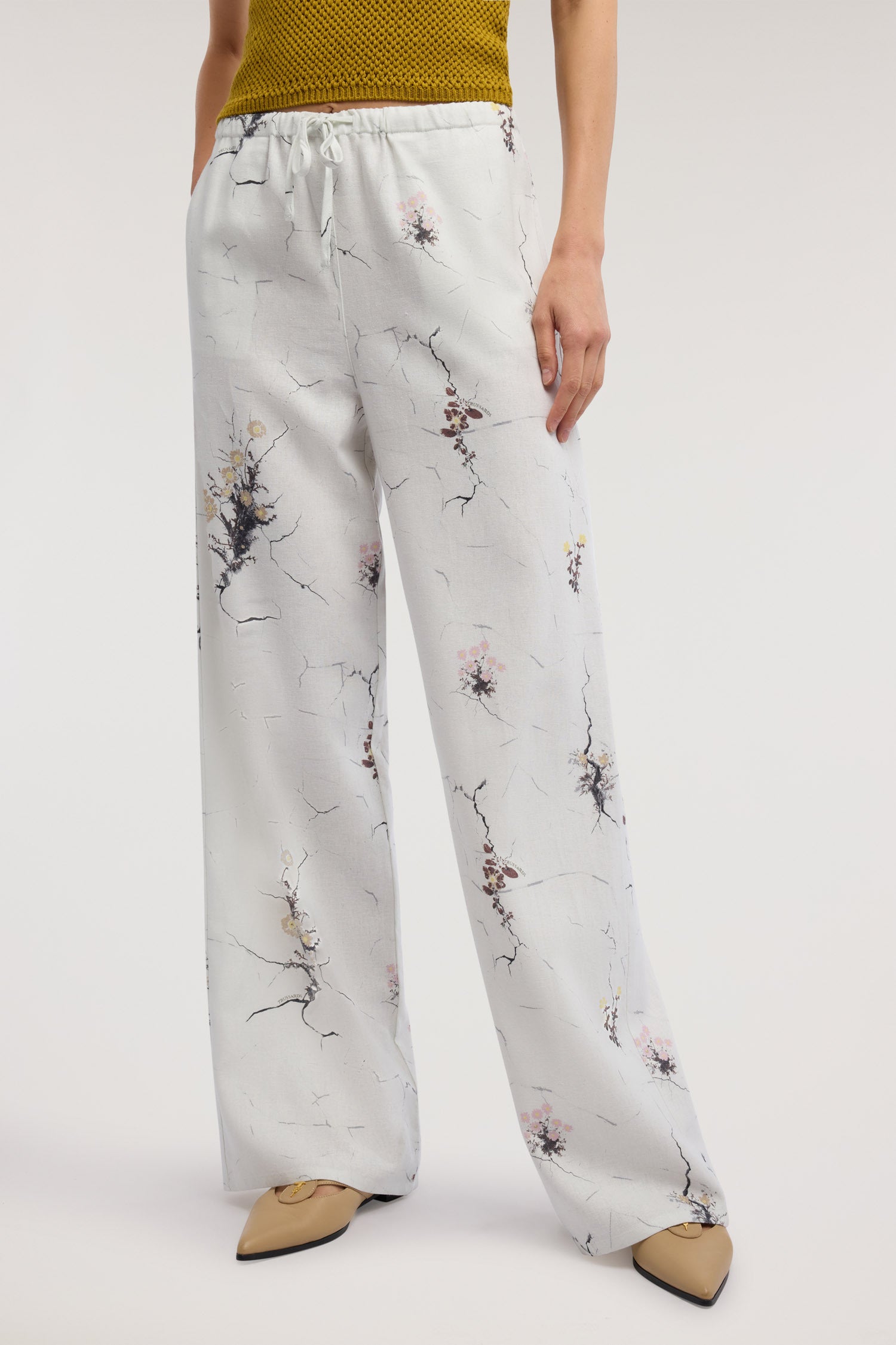 Pantaloni Relaxed Fit in Lino e Viscosa 1|cf1418eff74ba304661080c8ff80f67b6a20bb03ae0d083e9100fc340bd6a7fa