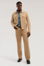 Pantaloni 5 tasche straight fit in suede 5