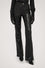 5-pocket flared leather trousers