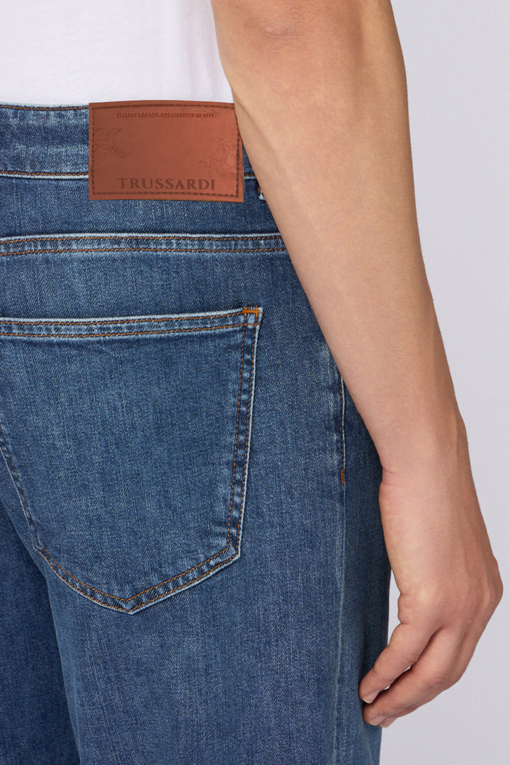 Trussardi Jeans Blue Cotton Men Jeans