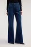 Jeans Flare in denim stonewashed con baffi 2