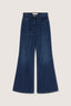 Jeans Flare in denim stonewashed con baffi 5