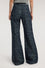 Jeans Flare 132 en denim con estampado pitón
