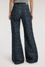 Jeans Flare 132 in denim con stampa pitone 1