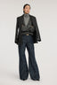 Jeans Flare 132 in denim con stampa pitone 2