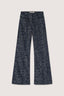 Jeans Flare 132 in denim con stampa pitone 5