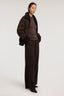 Pantalone palazzo in maglia misto cashmere 5