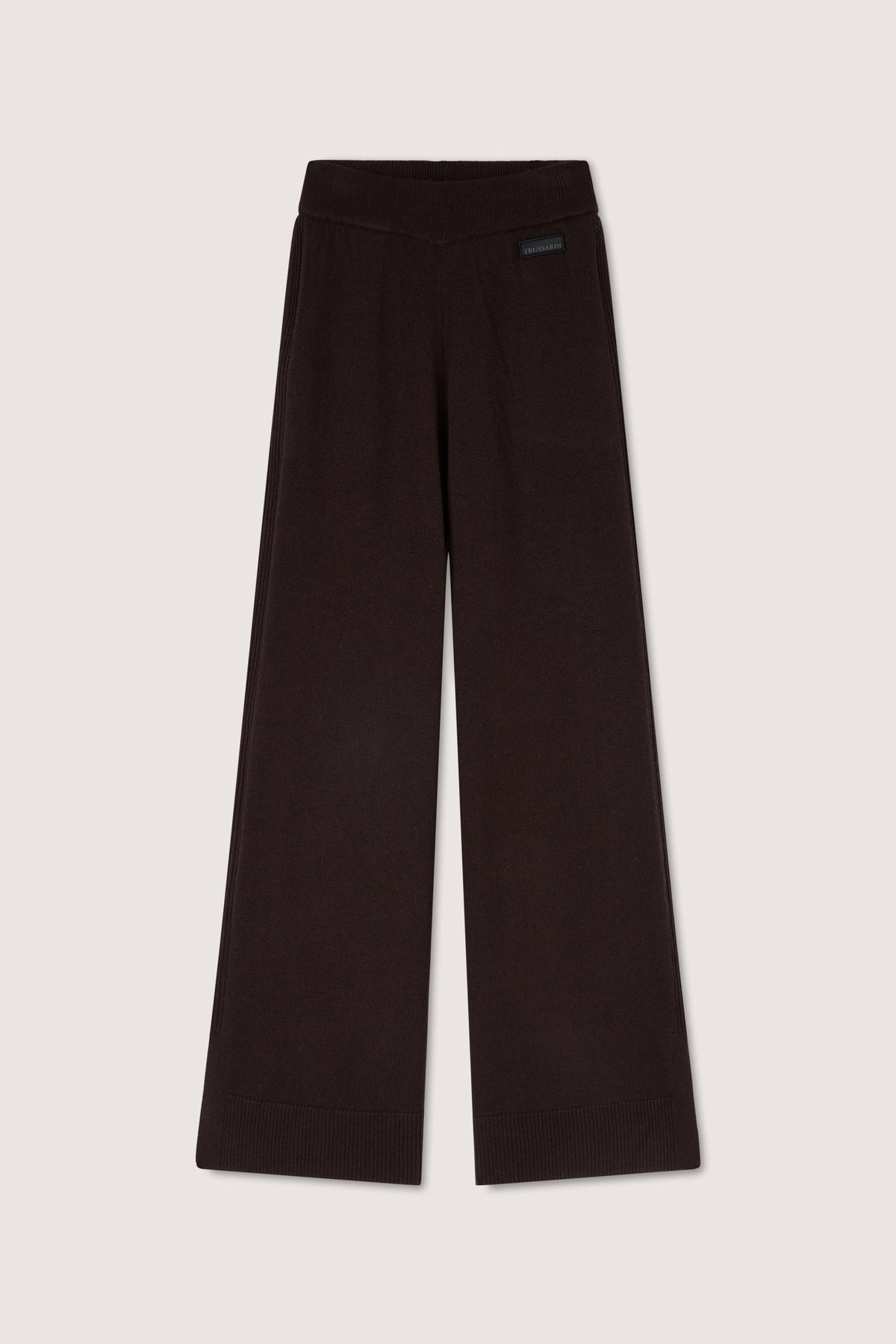 Pantalone palazzo in maglia misto cashmere 2|ab19eb93e0134db346227edee601617e9f90c4db3e27229c898521682b4d7c4c