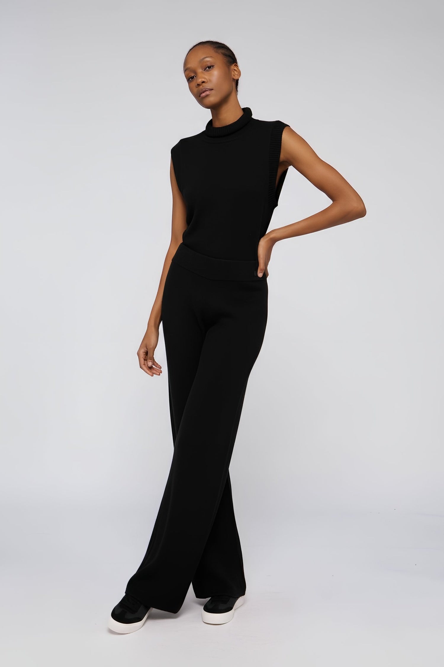 Pantalone palazzo in misto lana 1|cfb445dbef4f611da711216a6042ecb7d311bd1ab247913775a460b2273e8f23