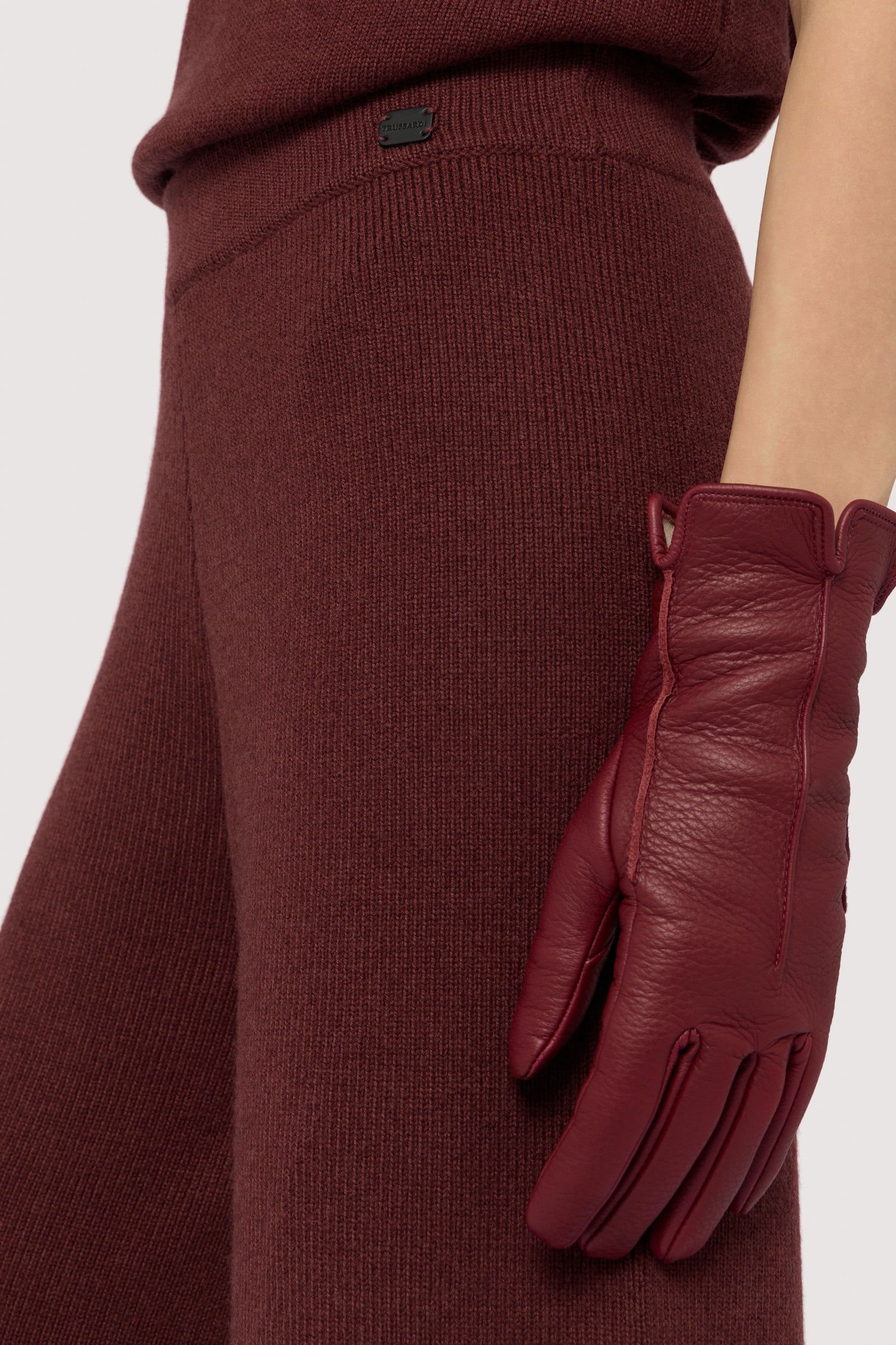 Pantalone palazzo in misto lana 3|9631c8aacb9d3879b104d269f2104fffa8ea726a873150dd6980297c8bb9b2a2