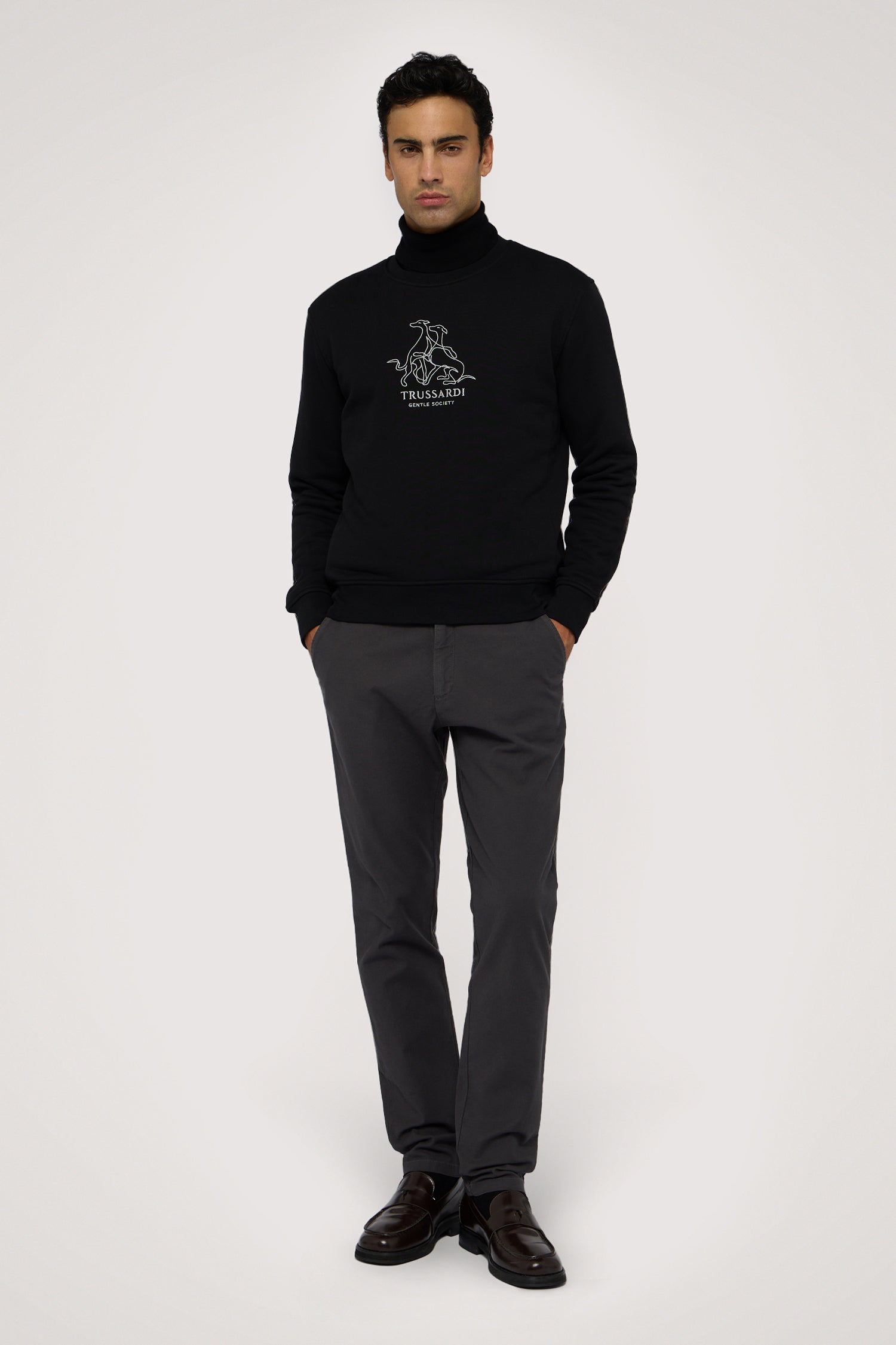 Chino aviator slim fit in cotone texturizzato 4|184c0c83e87305ee98b240117f84e4f8ca09e425b2b8d713179a11e62c76c8bd