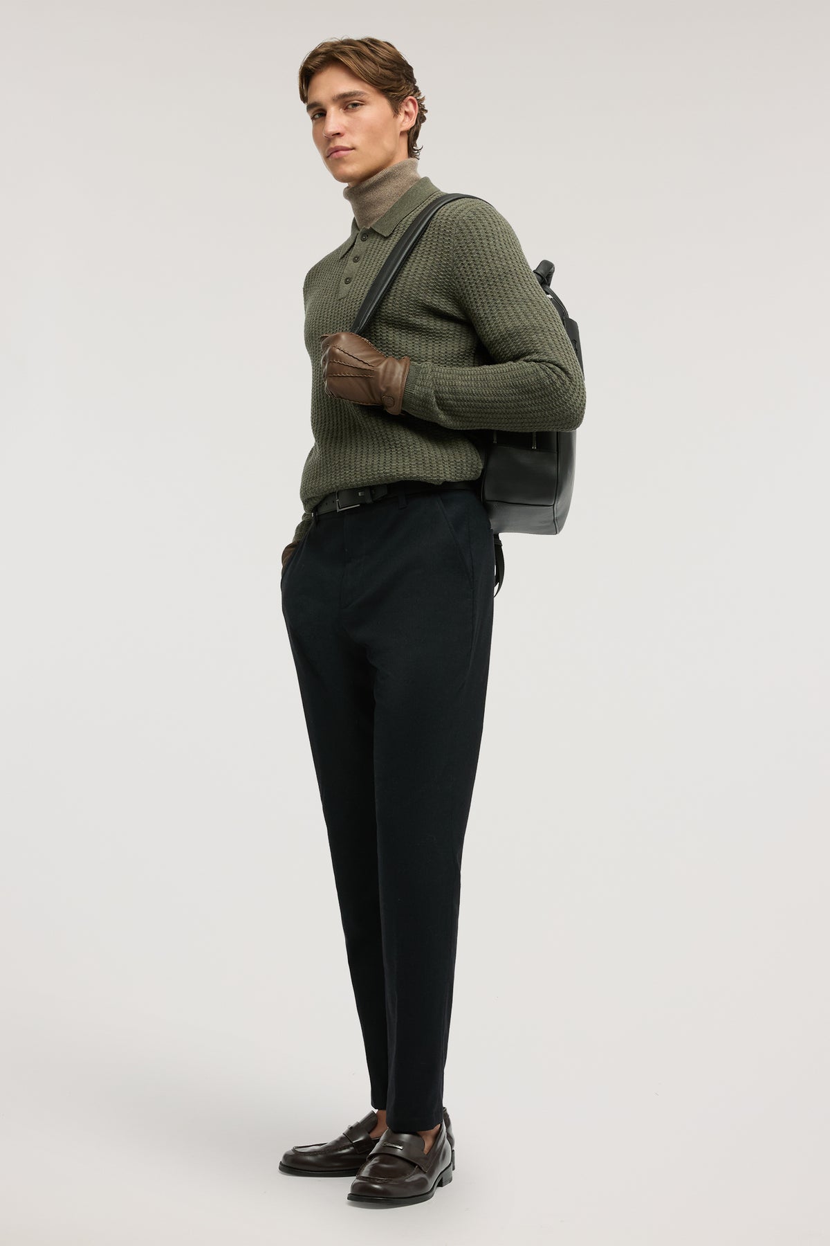 Chino 301 Aviator slim fit in flanella misto lana 4|f60be6a1b6f170ab11e4ca5474e38e2694890566ab2311ca7c45b6e8496065d6