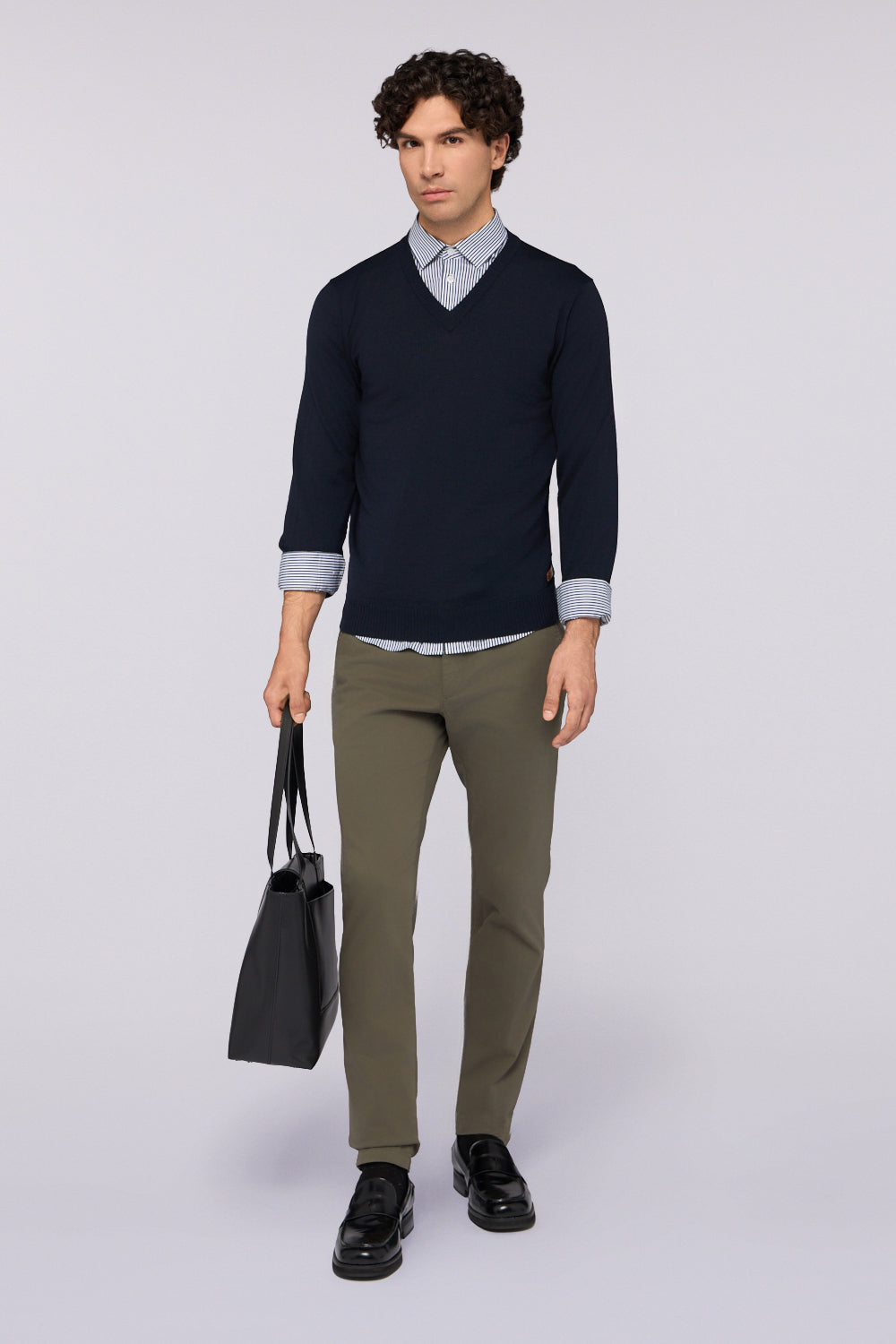 Pantaloni 301 Chino Aviator slim fit in gabardina stretch 1|85a38f32c70bd8b67366ed91051efc025589e627ddc25cc842e8bf8305d73ef1