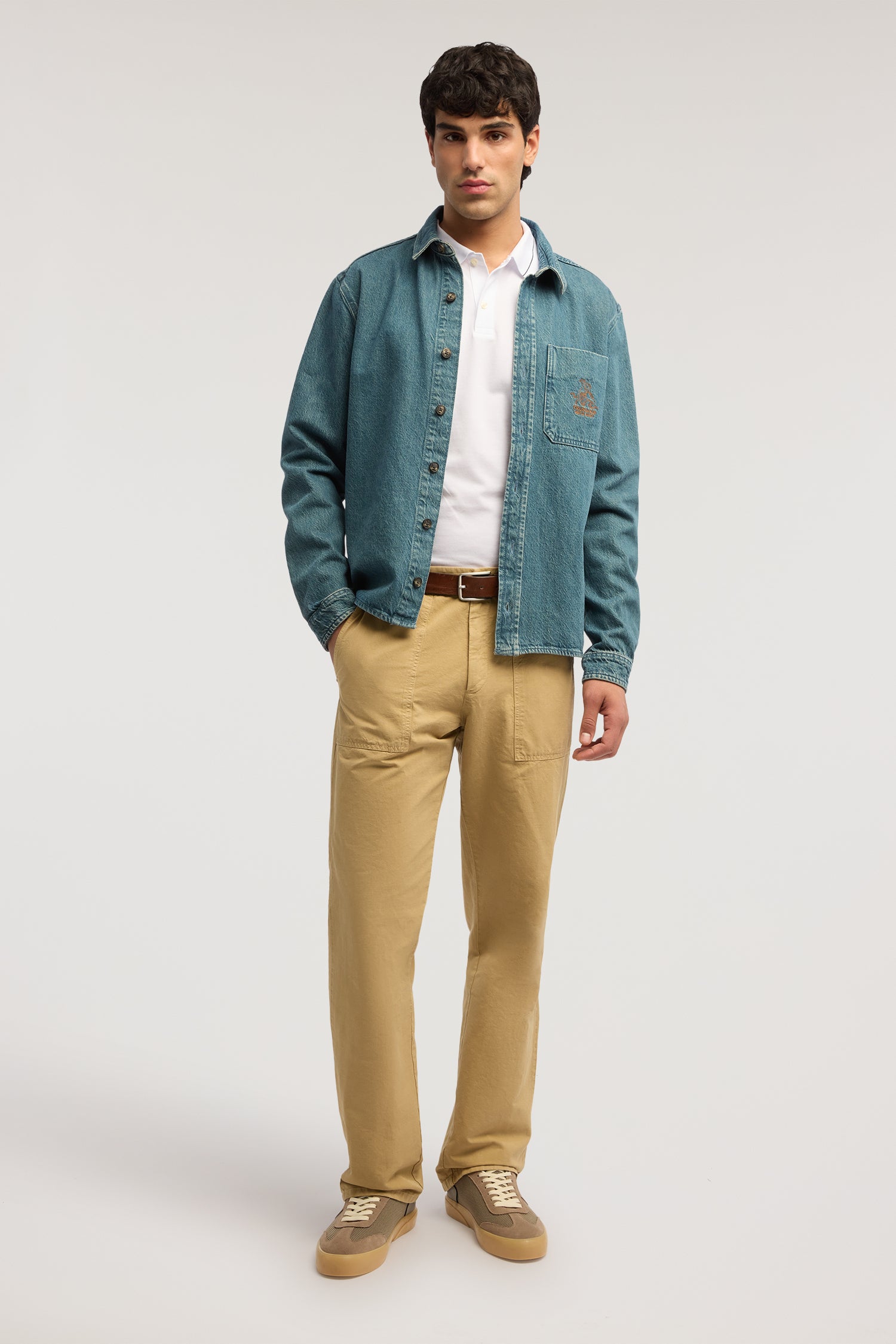 Pantaloni fatigue in misto lino 4|23f42ab72347462e848d783890bbf708158010ae9089f92fc2db9f7ec7c3f616