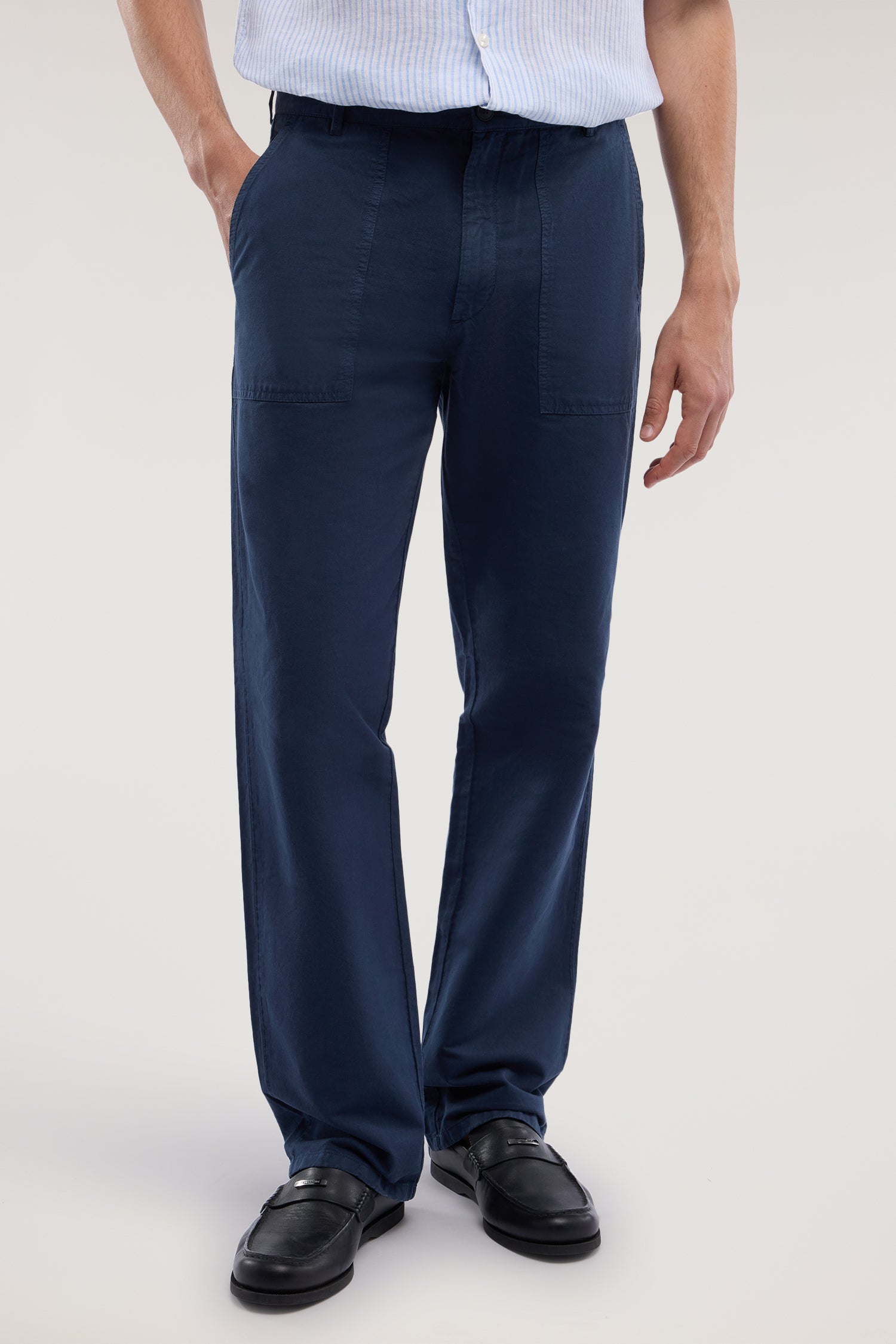 Pantaloni fatigue in misto lino 1|bea1f4b40b939ac5882f651e829d60f4d318c46142caebddc51934f8fc9b8283