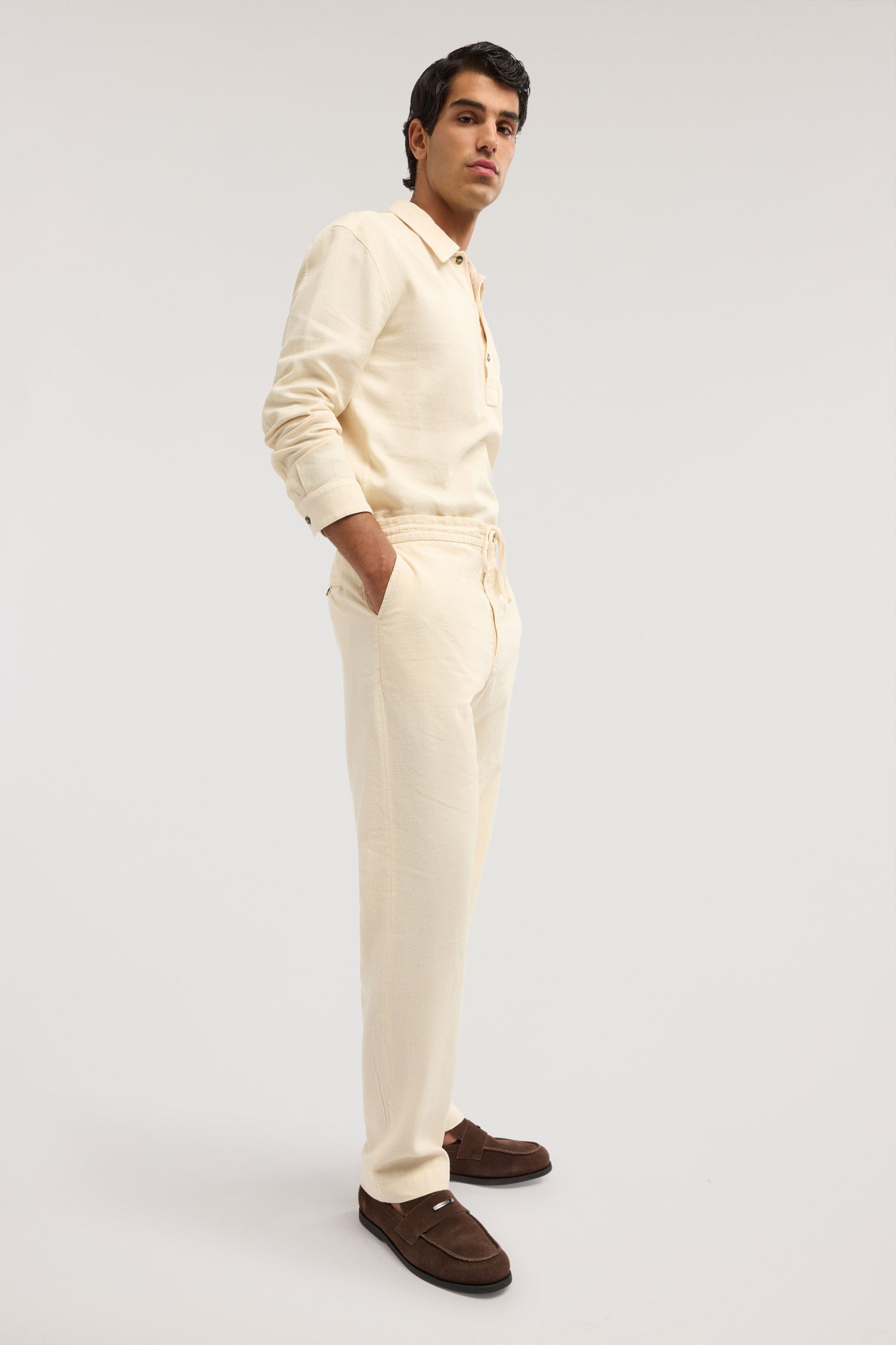 Pantaloni Relaxed Fit in Cotone e Lino 4|c8f2c11c070a69b7a1b18e95181ec005d815a27ad5d31da5f0109fa77057d659