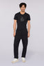 Pantaloni jogger in felpa garzata con stampa 1