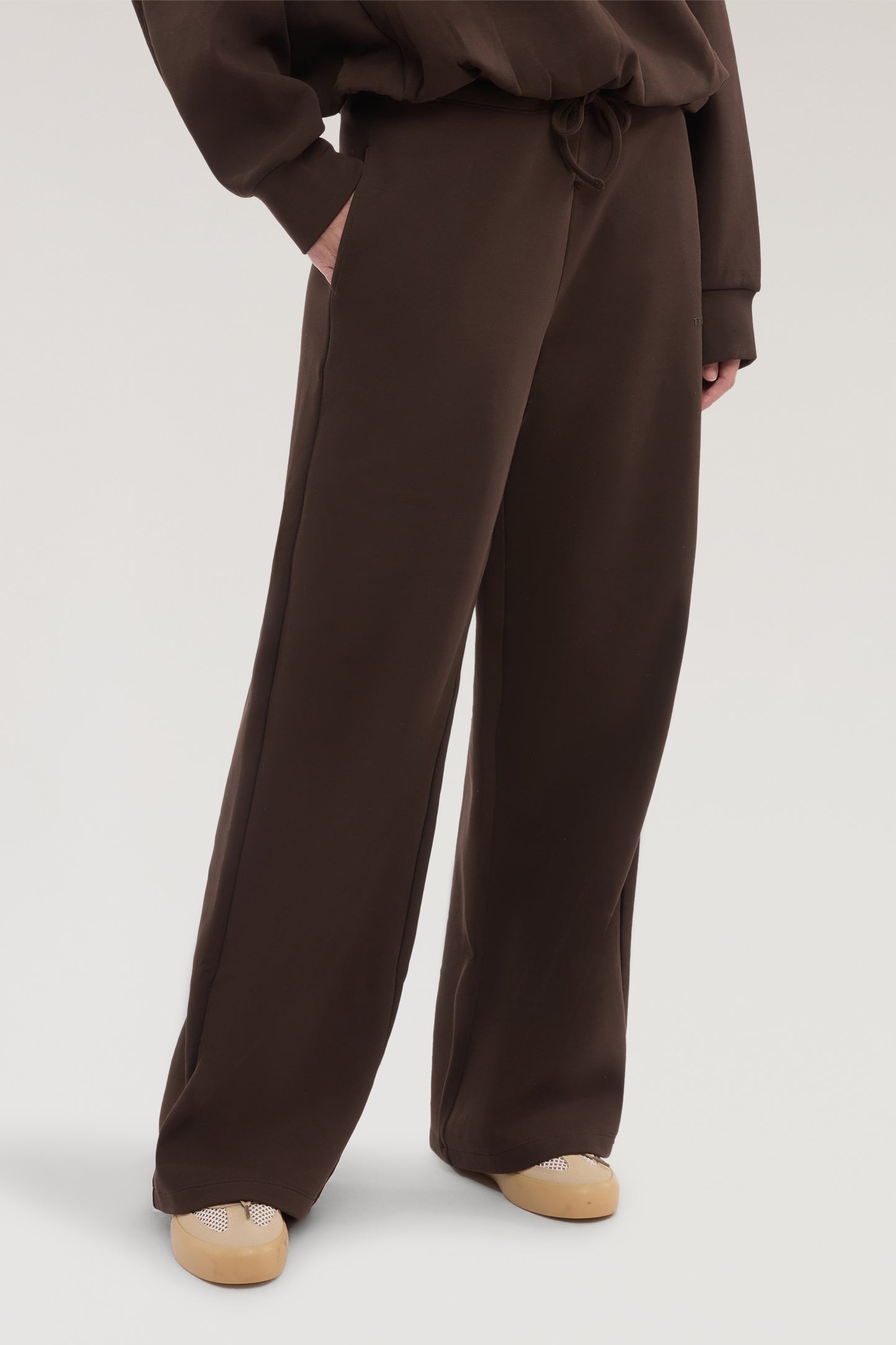Pantaloni ampi in jersey diagonale 1|99cfab671b0ff90675efe40b8dd46d771247babcb9b1871e4590235317736d32