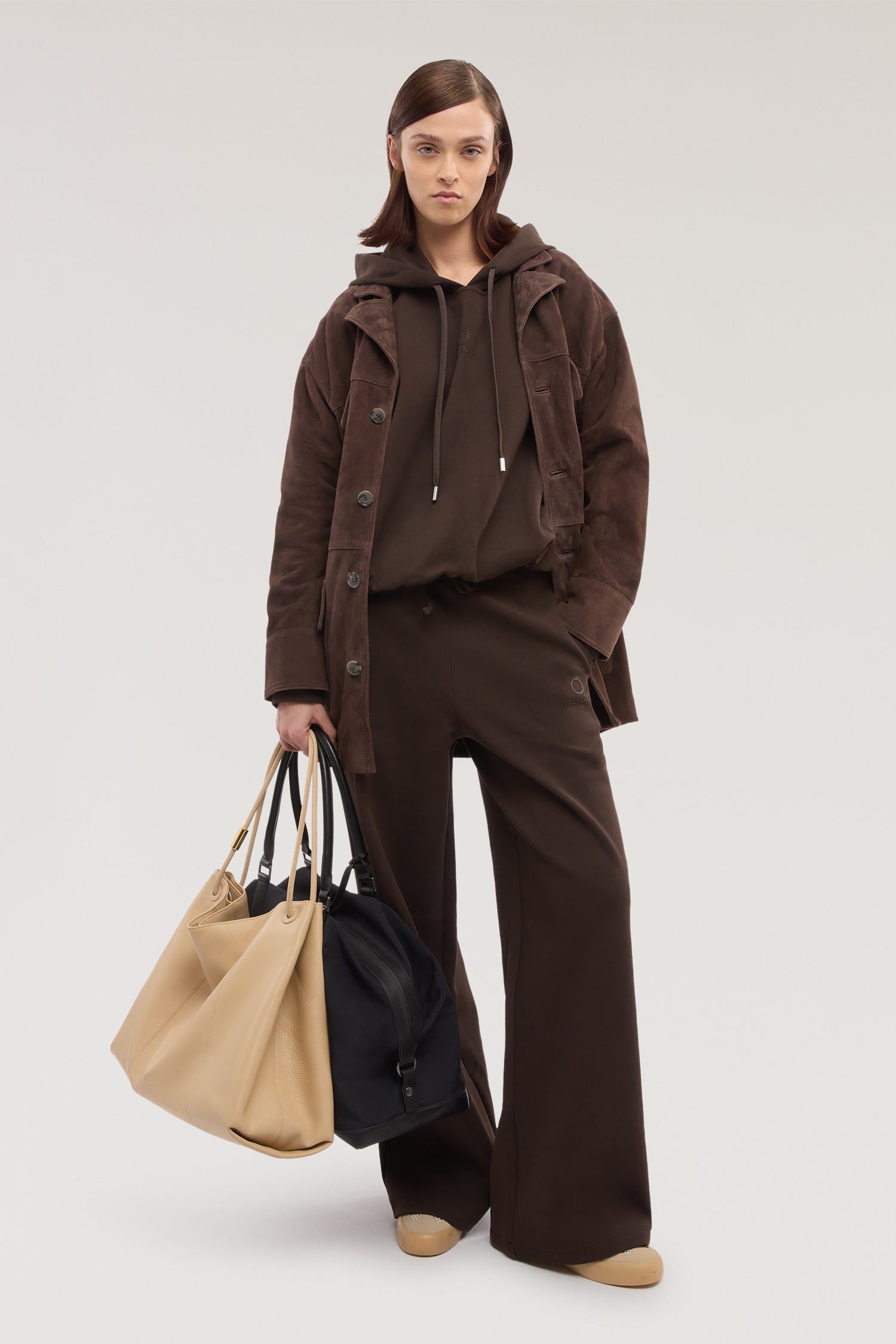 Pantaloni ampi in jersey diagonale 4|5c4503af77bb0ea929b55ab98284473a4c003920c29e5b59eb6c09d719470998