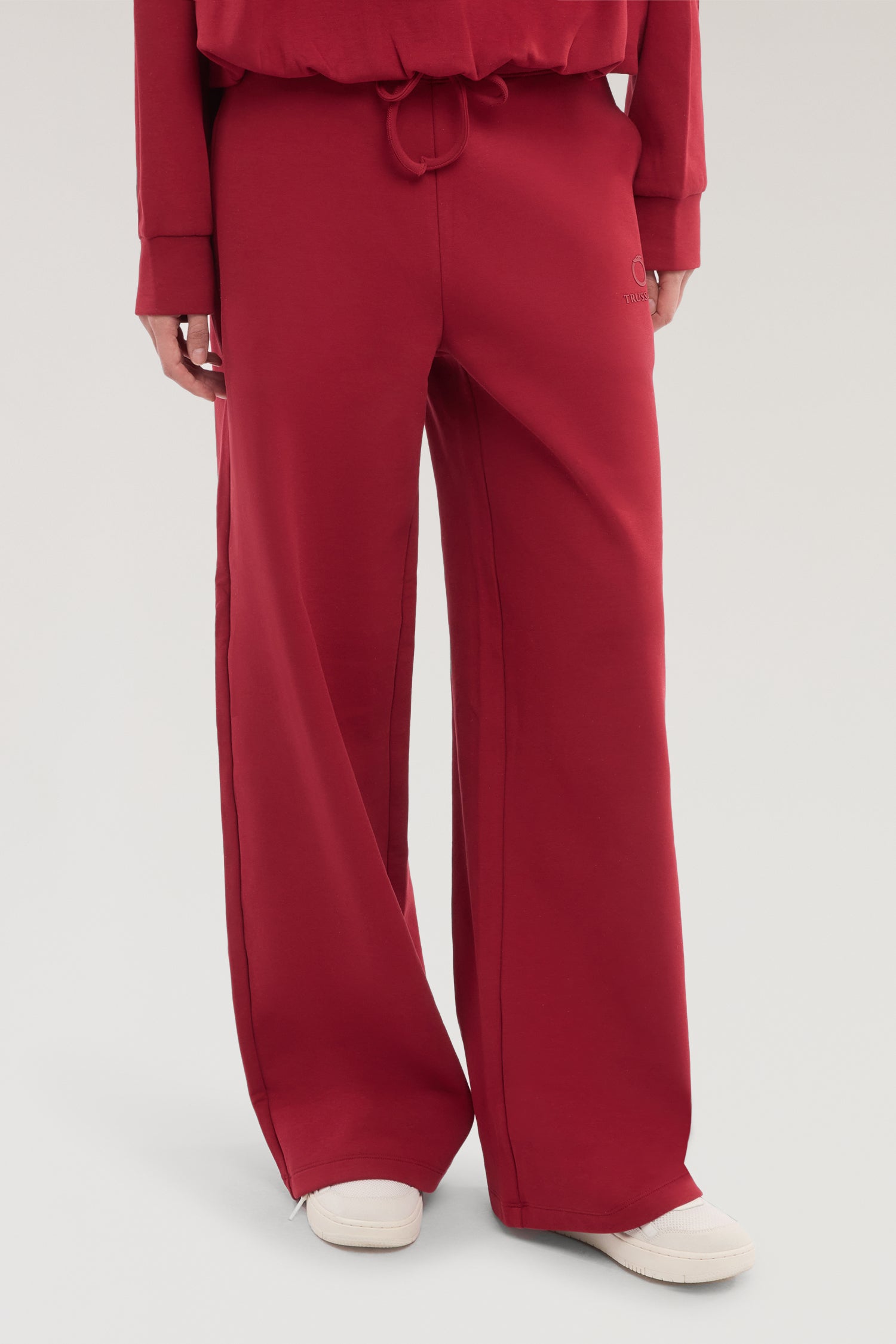 Pantaloni ampi in jersey diagonale 1|ea85e3cbf7335240c64c786c922fabb8c801ab7165c14a5e31f83f464305bc47