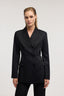 Giacca doppiopetto slim fit in shiny twill 1