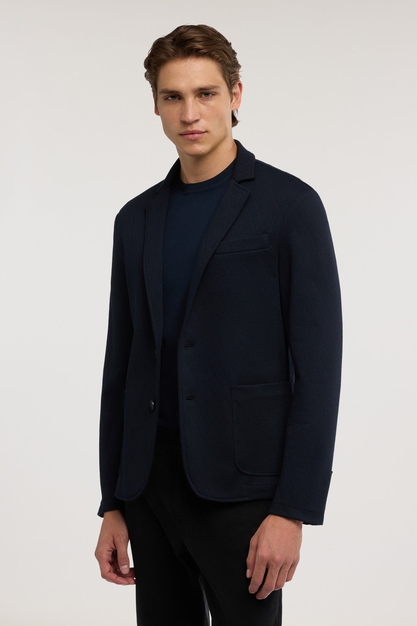 Blazer destrutturato in jersey spigato 1|fddf7581a7aa204dd56d1603fe1871c3a83d9ccd69c717c15e98cc184fa006ce