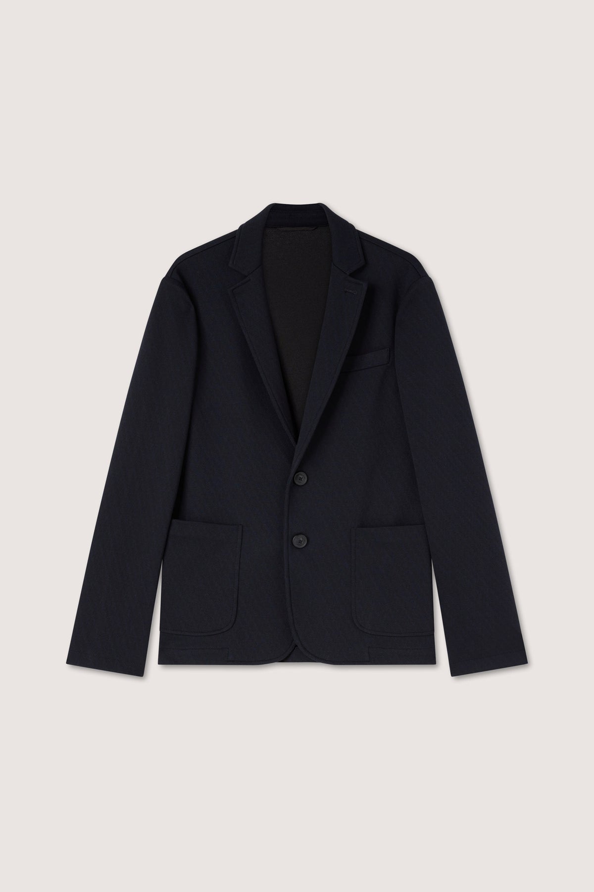 Blazer destrutturato in jersey spigato 2|4ef7c6e701fe7bef07711073bcee3b1955de94864ee53ede3bcc0fdcc62a54b8