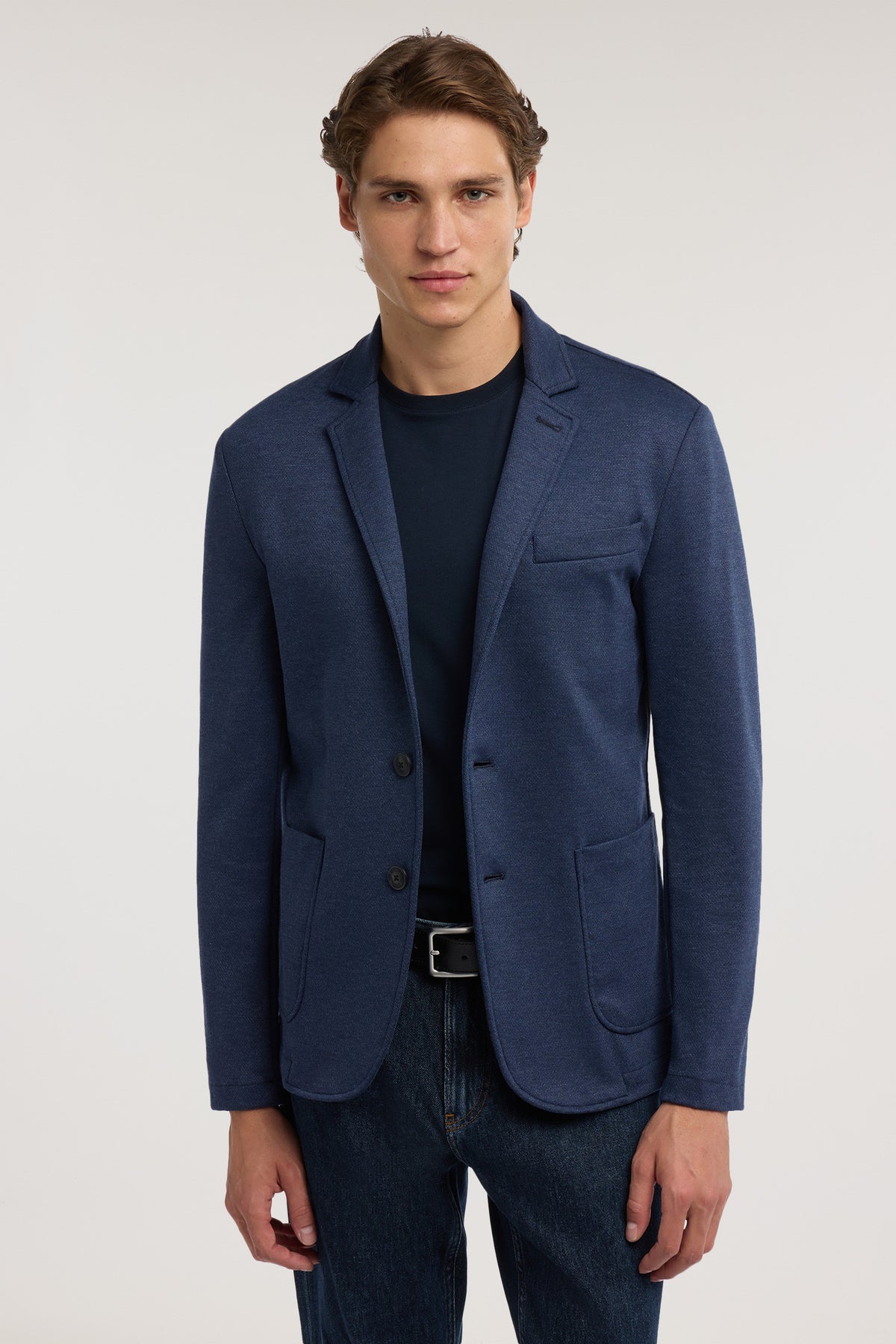 Blazer destrutturato in jersey microfantasia 3|3c799c3c78cb38b49c8d4137168cf2428e515552e16bd0d2703a577a4f81f509