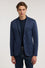Deconstructed blazer in micro-pattern jersey