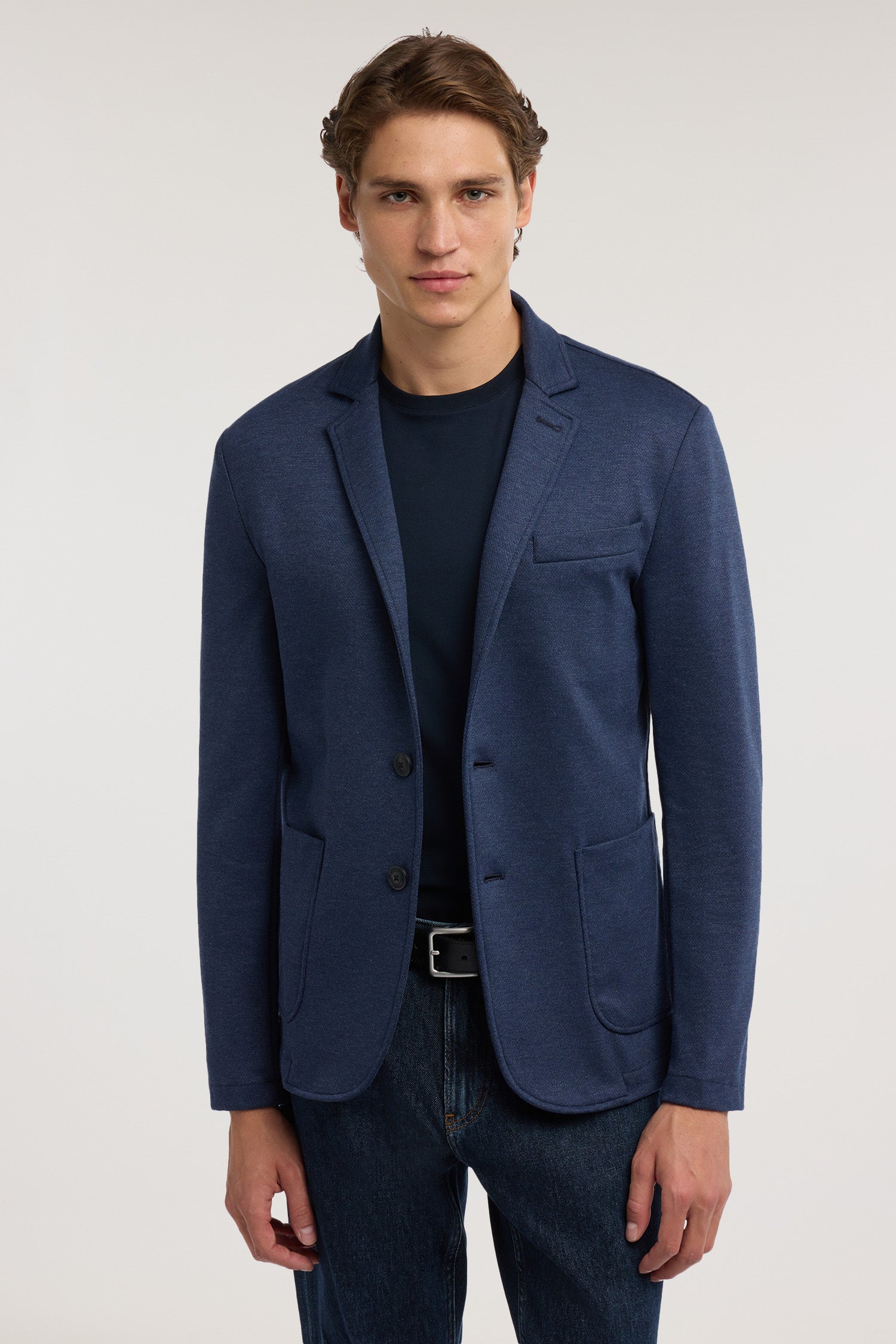 Blazer destrutturato in jersey microfantasia 3|3c799c3c78cb38b49c8d4137168cf2428e515552e16bd0d2703a577a4f81f509