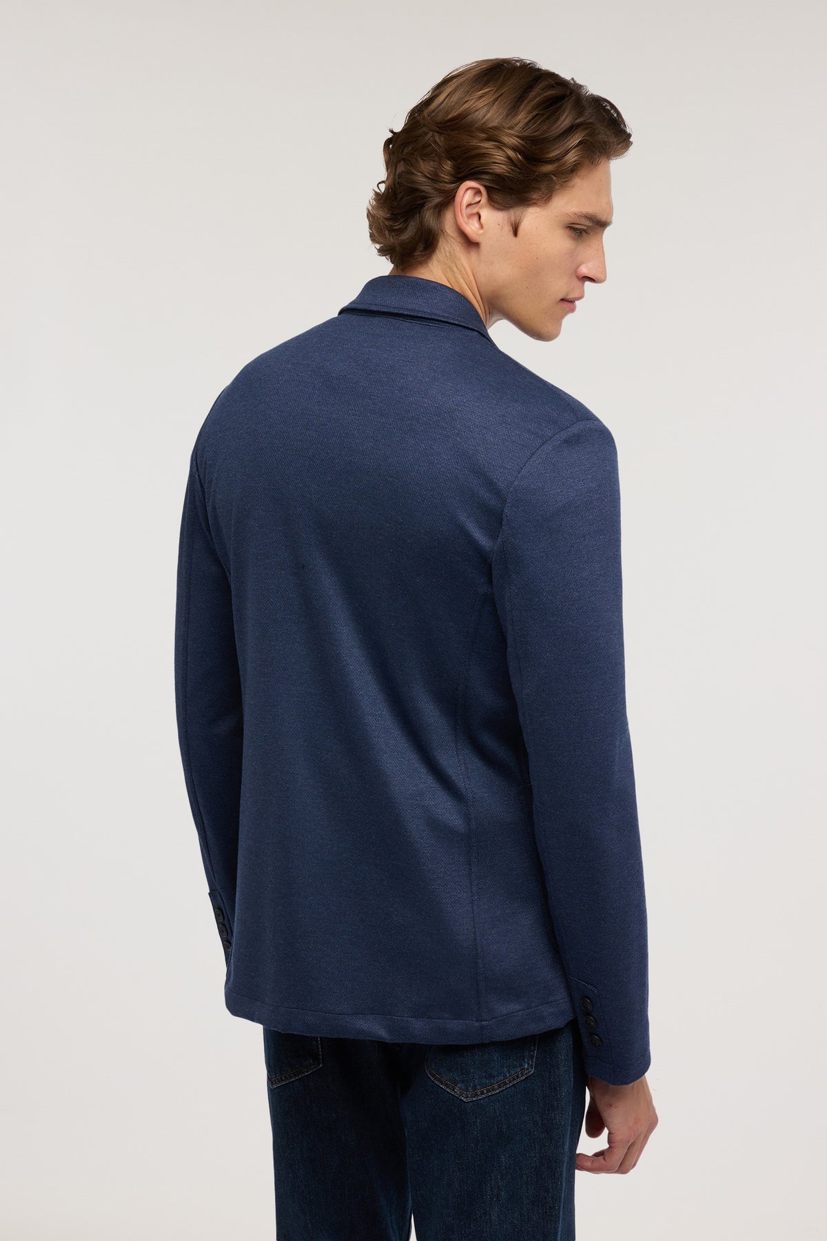 Blazer destrutturato in jersey microfantasia 1|dac1c02b1dcc9483f5f847d4560253505ef1cdf323ce466ebf726c7d86b4c81f