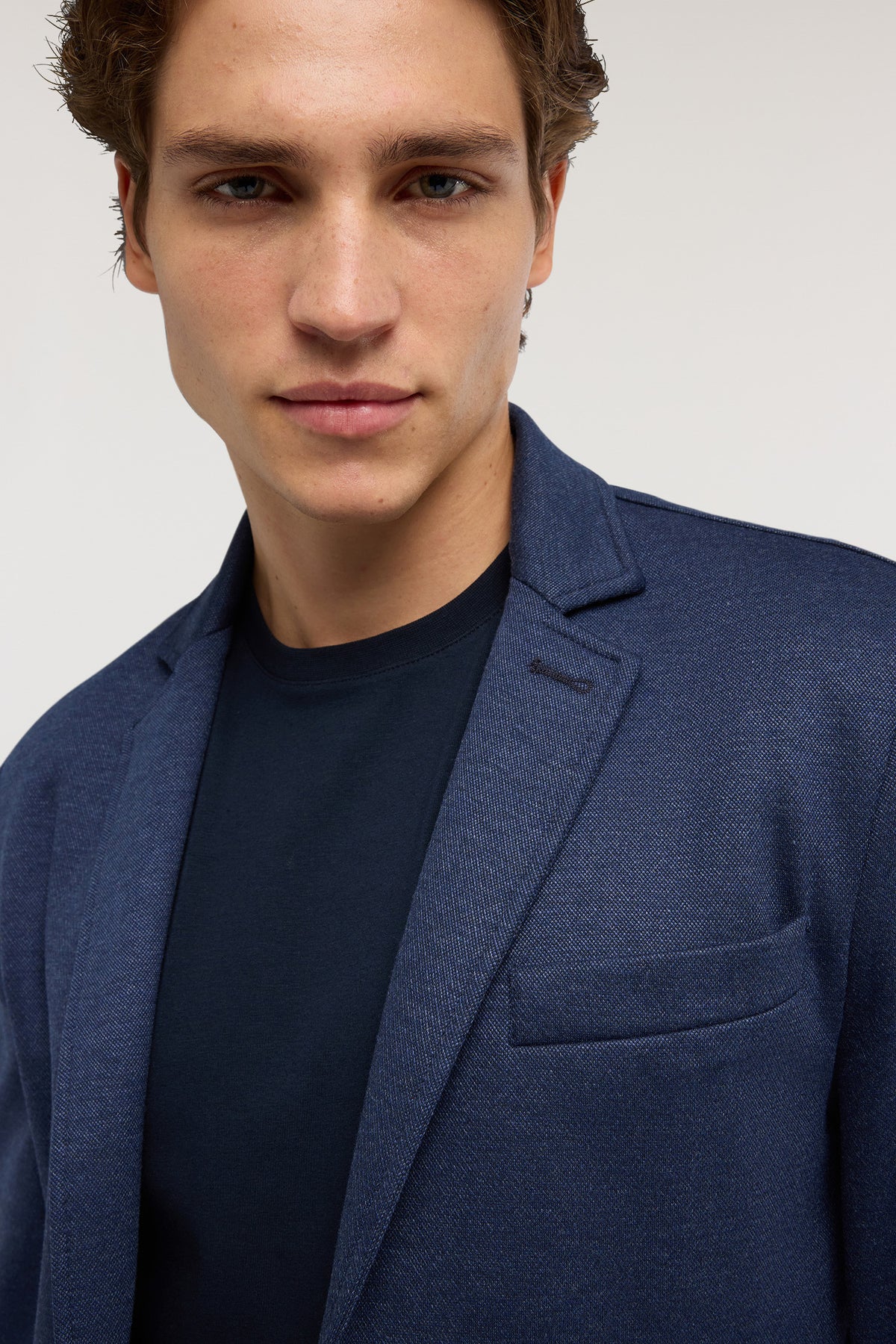 Blazer destrutturato in jersey microfantasia 5|cd23bd672ba966949ee4ff4c7087da823b894d19c890d243cd7bf686097c0549