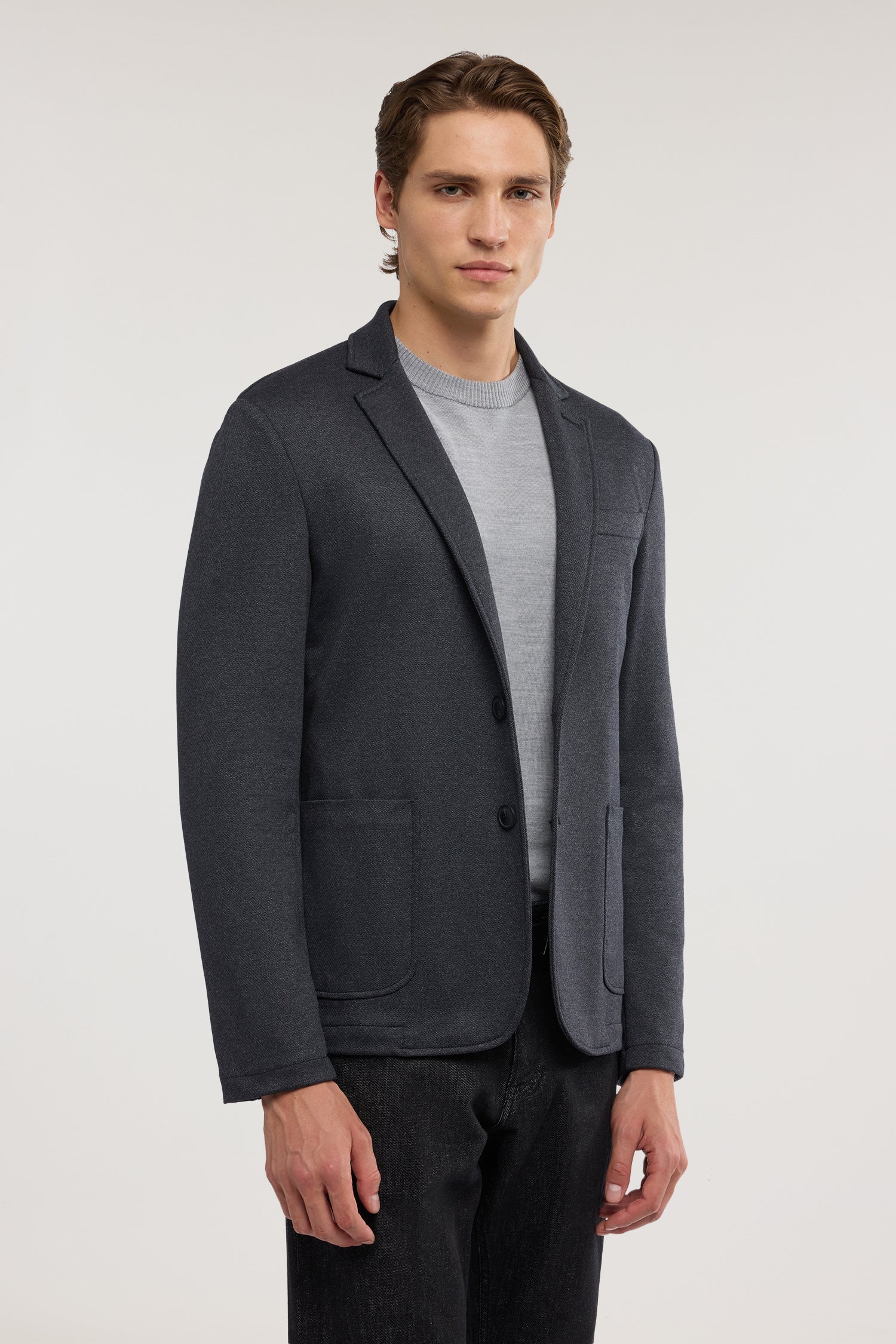 Blazer destrutturato in jersey microfantasia 1|5cc2d1ce7178fce0cb50e71600d9a13f4c1a1998757f44e665bc289a4cb20418
