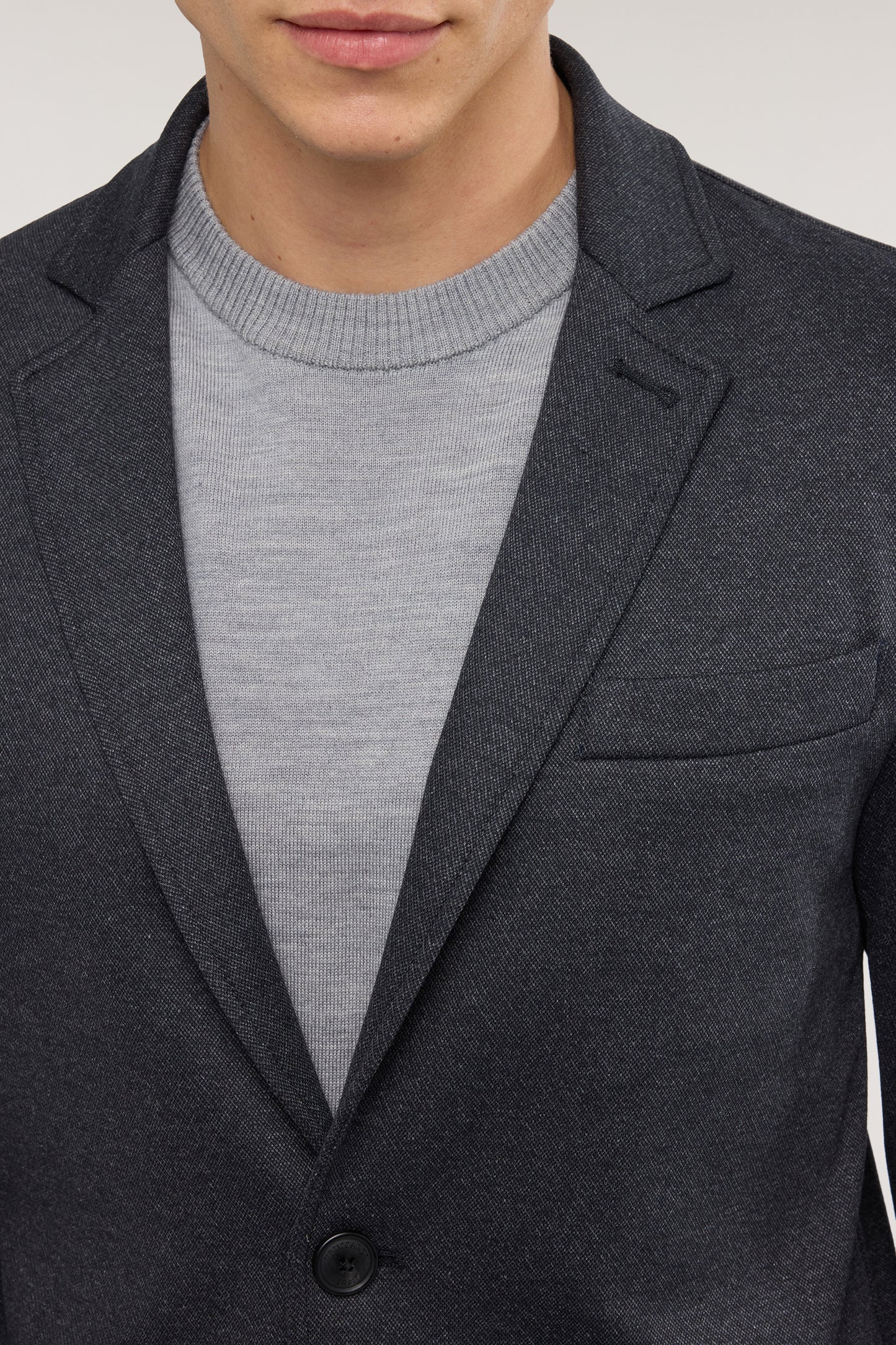 Blazer destrutturato in jersey microfantasia 3|6b2faee42e966d90393a6209d408855bd3945793c34b29cc8f48b5e359efdb20